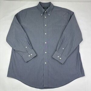 Lauren Ralph Lauren Men's Gray Classic Fit Button Down Dress Shirt XL 17 32/33